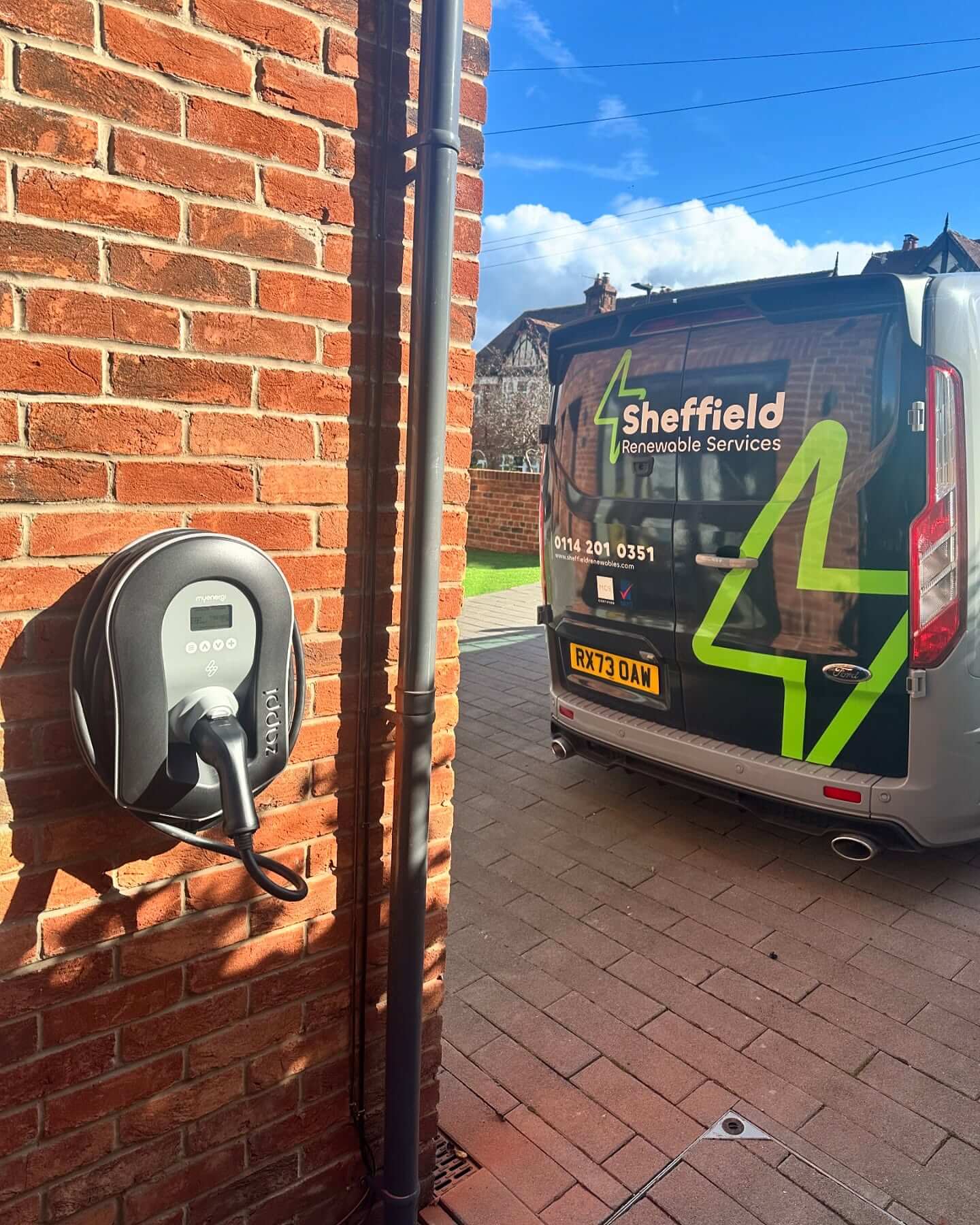 EV Charger installation by Sheffield Renewables